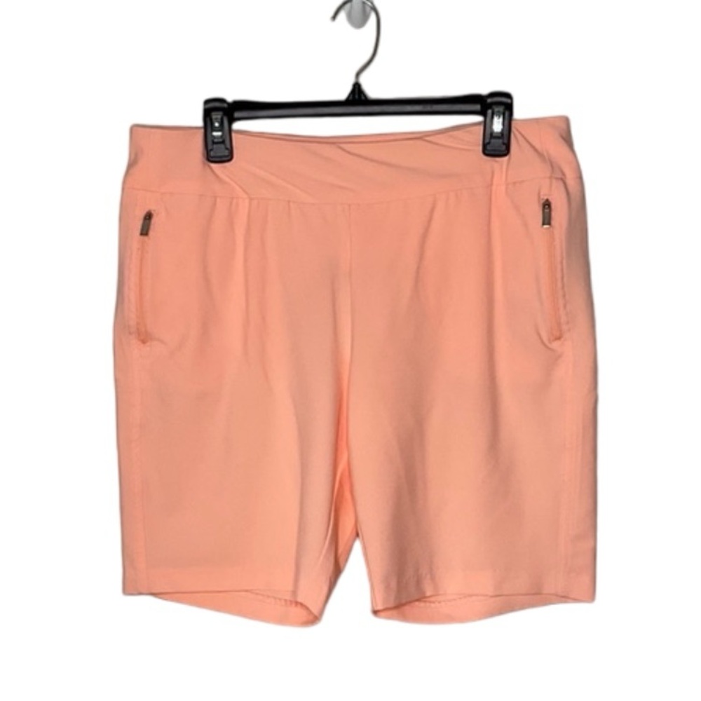 Women's Pebble Beach Dry-Luxe Performance Peach Golf Shorts Size 14